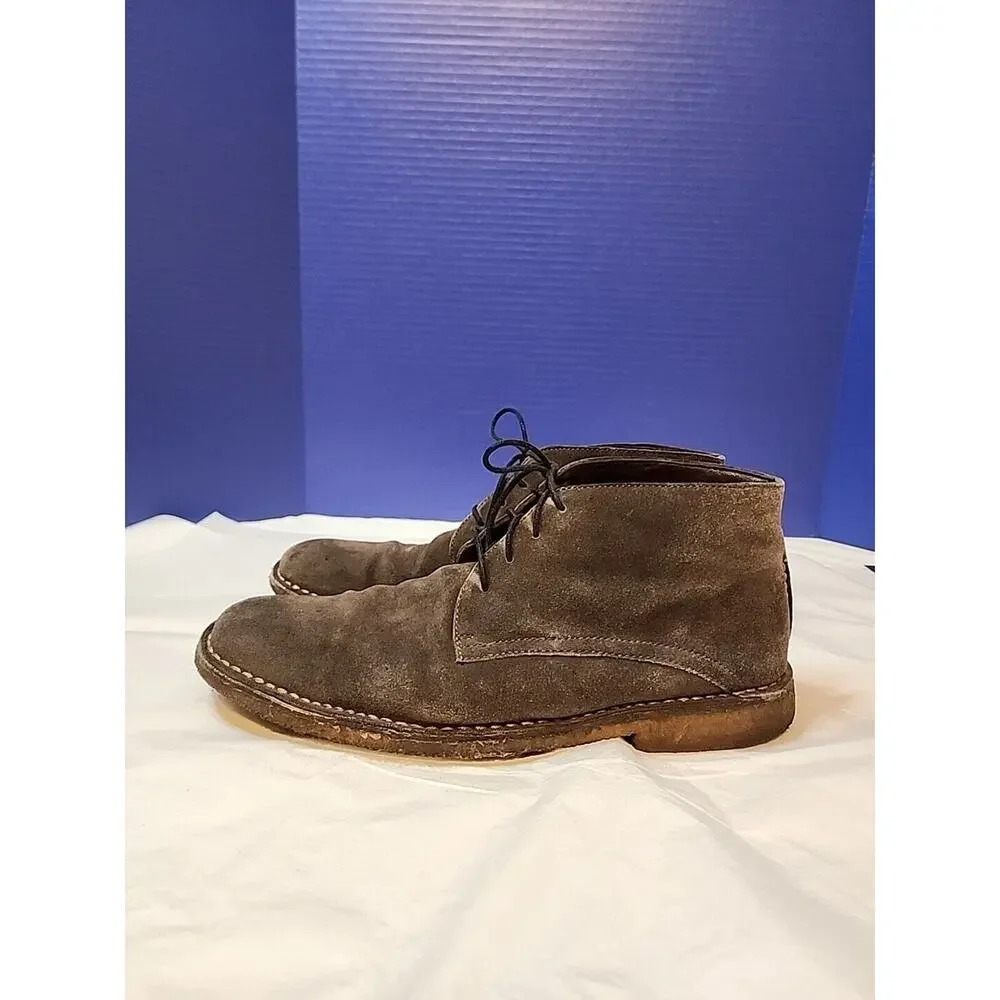 Johnston & Murphy Mens Size 10 M Brown Sheepskin Lace Up Chukka Boots 25-0127